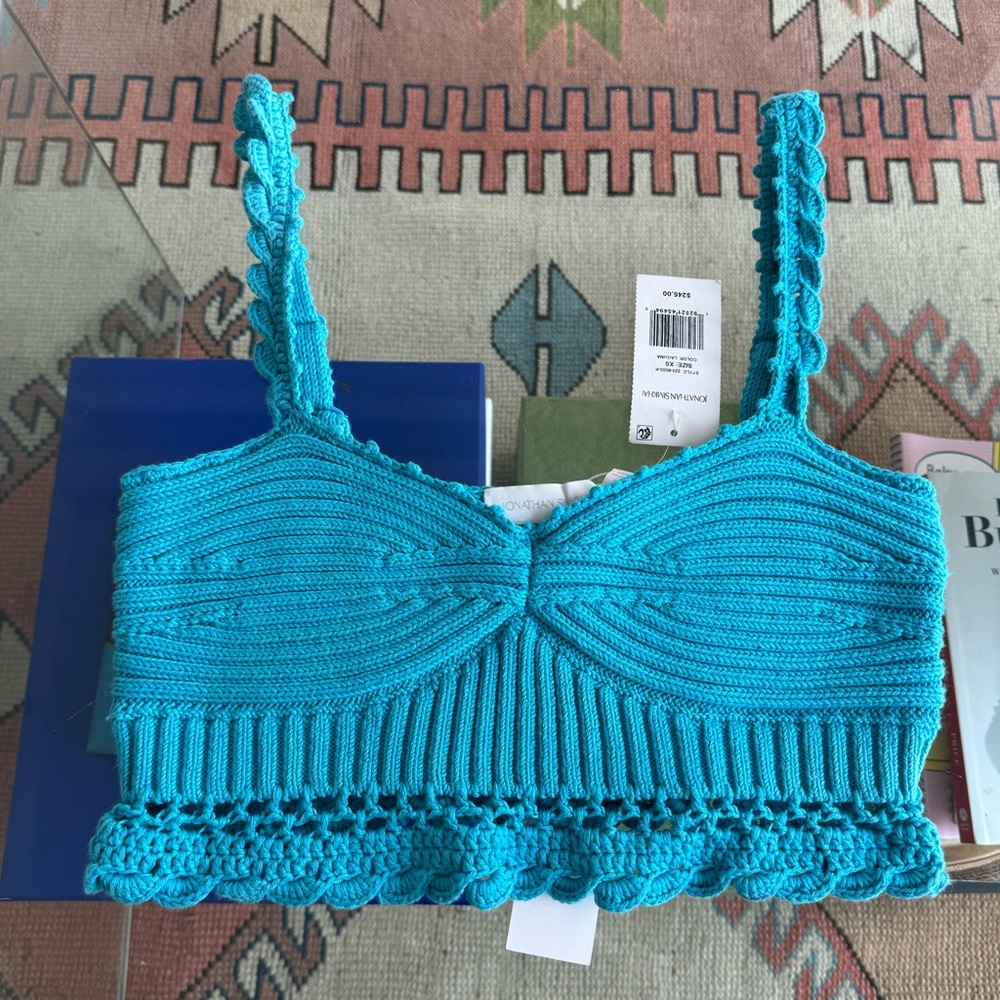 Jonathan Simkhai Ofira Patchwork Crop Top